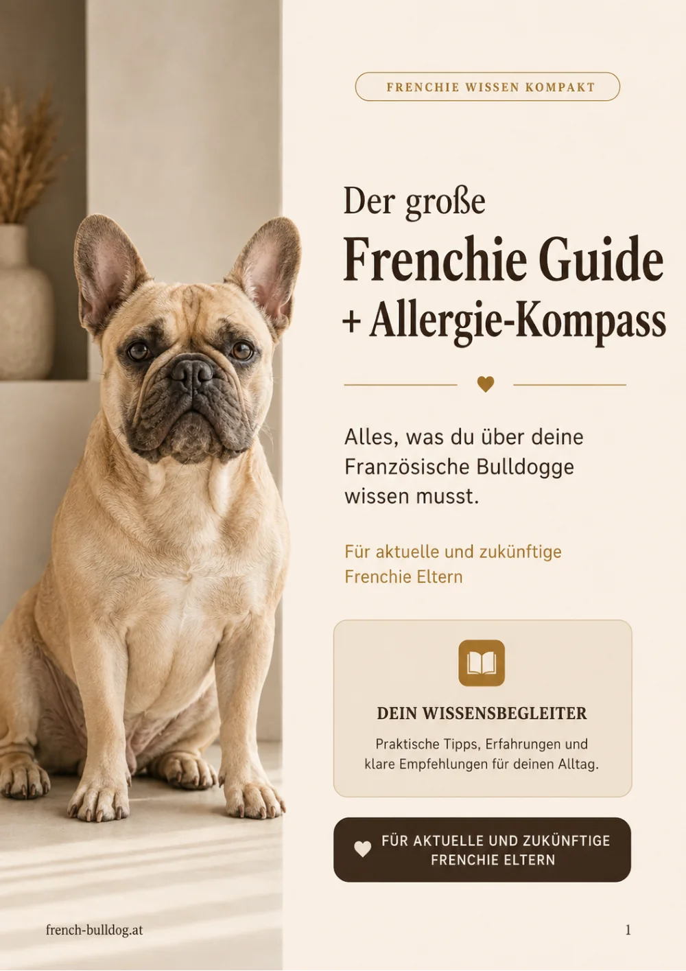 Titelblatt des großen Frenchie Guides inklusive Allergie Kompass